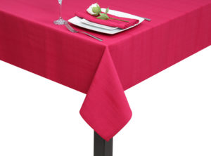 Fuchsia Linen Union Square Tablecloth