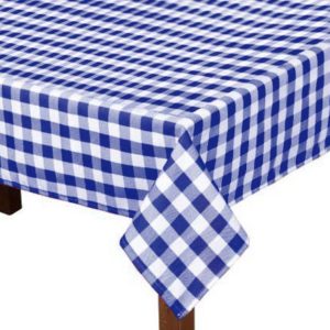 Royal Blue Gingham Square Tablecloth