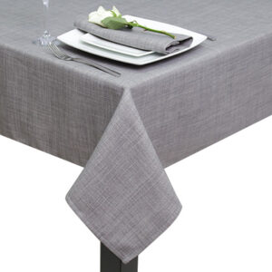 Light Grey Hessian Linen Square Tablecloth