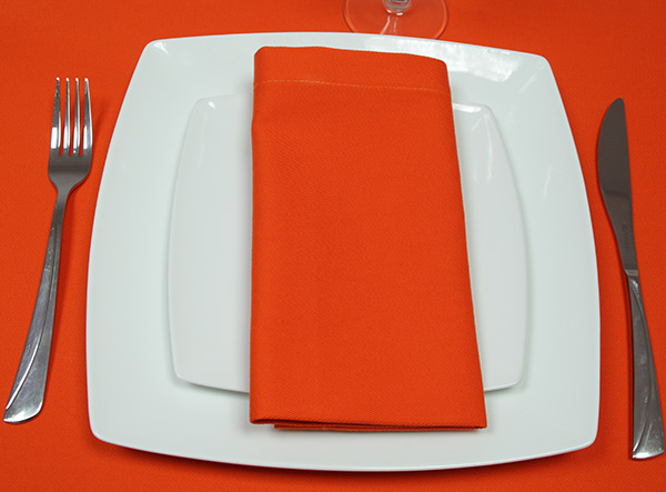 100% Heavy cotton Orange napkin