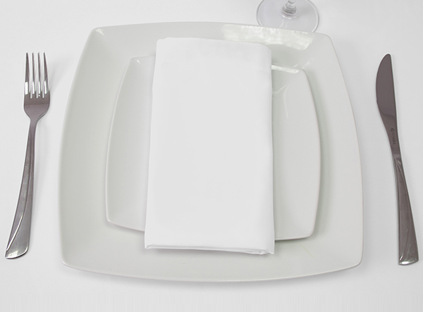100% Heavy cotton White napkin