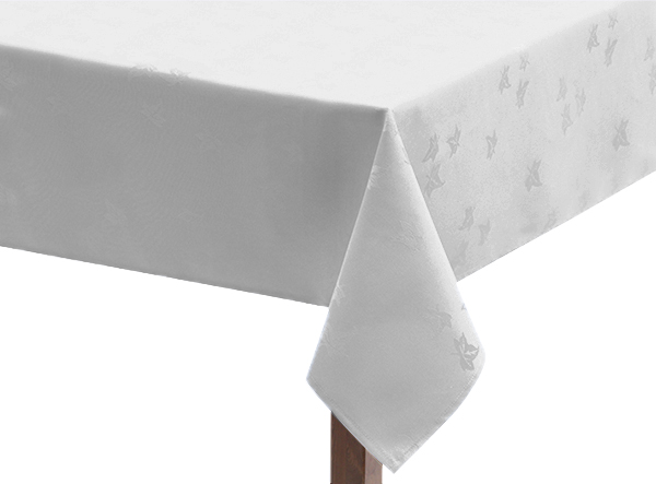 White Ivy Leaf Square Tablecloth