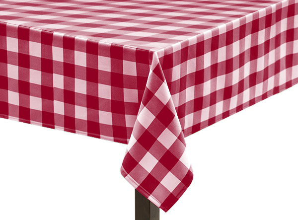 Red Gingham Large Square Tablecloth