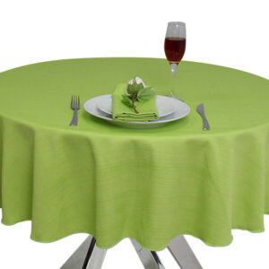 Lime Green Linen Union Round Tablecloth
