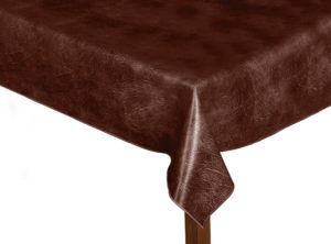 Luxury Leatherette Chestnut square tablecloth