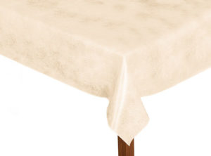 Luxury Leatherette square cream tablecloth
