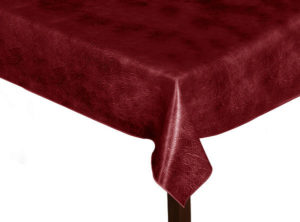 Luxury Leatherette square Flame Red Tablecloth