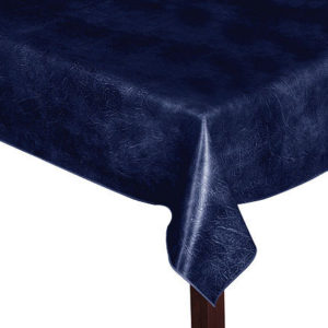 Luxury Leatherette square Navy Blue Tablecloth