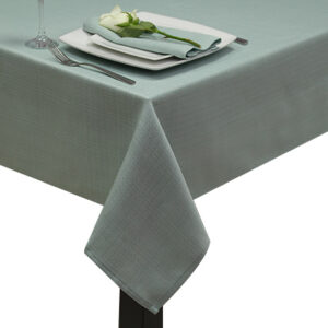 Mint Hessian Linen Square Tablecloth