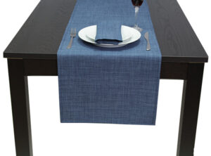 Hessian Linen Table Runner Navy Blue