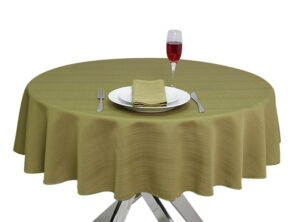 Olive Linen Union Round Tablecloth