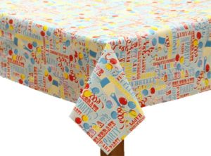 Birthday Round PVC Tablecloth