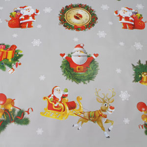 Christmas Santa Round PVC tablecloth
