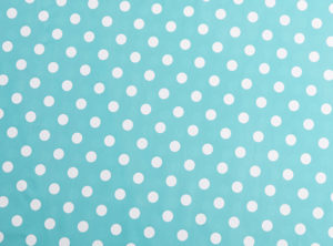 PVC Polka Dot Turquoise Tablecloth