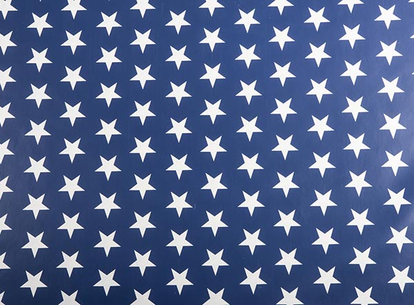 Navy Blue Stars Square PVC Tablecloth