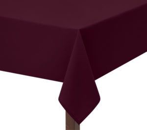 maroon polycotton square tablecloth