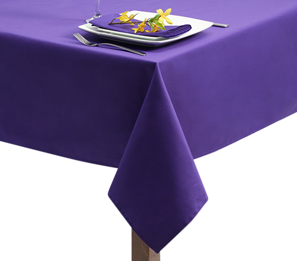 Purple Polycotton Square Tablecloth