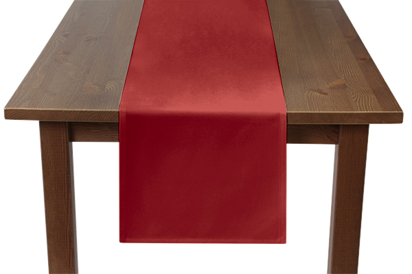 Red Poly Cotton Table Runner