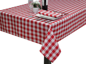 Red Gingham Square Tablecloth
