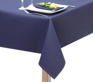 Rich Cotton Navy Blue Square Tablecloth