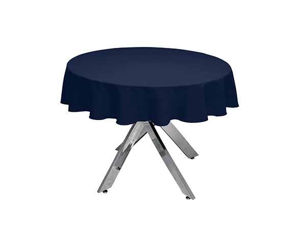 Heavy Cotton Round Tablecloth Navy Blue, Round Blue Tablecloth