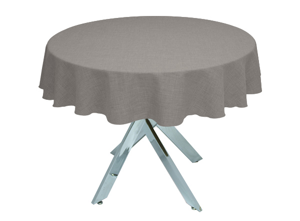 Hessian Linen Round Tablecloth Light, Grey Round Tablecloth