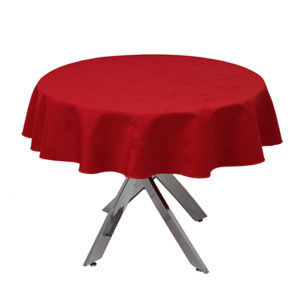 Ivy Leaf Red Round Tablecloth