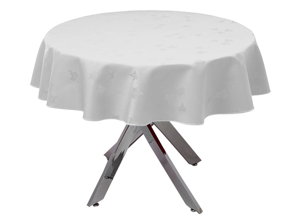 Ivy Leaf White Round Tablecloth