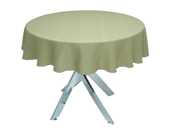 Sandalwood Linen Union Round Tablecloth