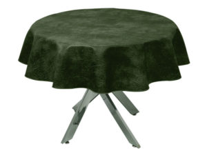 Luxury Leatherette Round Tablecloth Green
