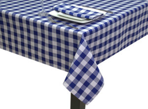 Royal Blue Gingham Square Tablecloth
