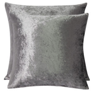 Silver Crushed Velvet Cushion