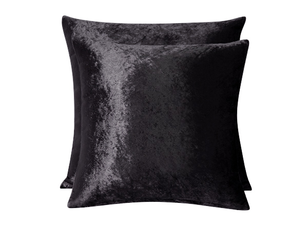 Black Crushed Velvet Cushion