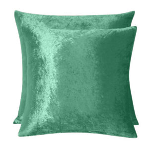 Forest Green Crushed Velvet Cushion