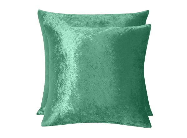 Forest Green Crushed Velvet Cushion
