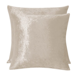 Ivory Crushed Velvet Cushion