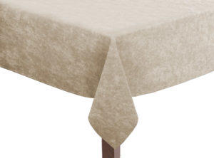 Ivory Crushed Velvet Square Tablecloth