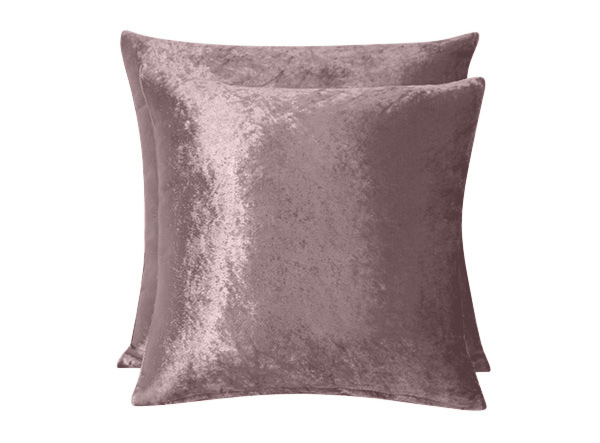 Light Pink Crushed Velvet Cushion