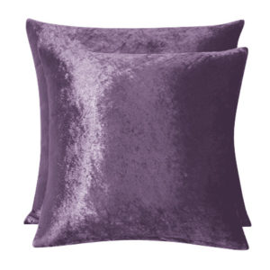 Purple Crushed Velvet Cushion