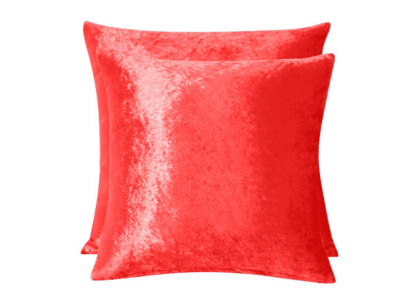 Red Crushed Velvet Cushion