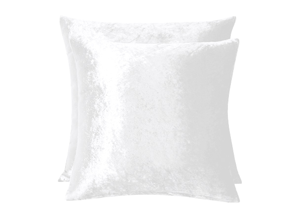 White Crushed Velvet Cushion