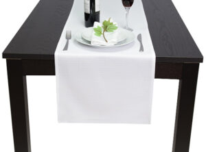 White Poly Cotton Table Runner