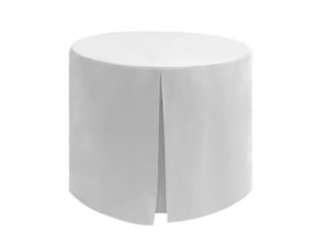 Superior Polyester Cotton Fitted Round White
