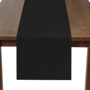 Black Premium Plain Square Table Runner