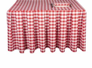 Pleated Square Gingham Red