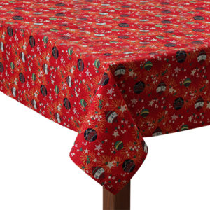 Red Christmas Baubles Square Tablecloth