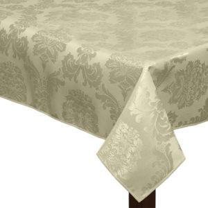 Royal Damask Ivory Square Tablecloth