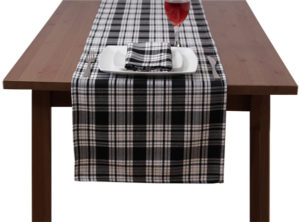 Red and Black Tartan Table Runner