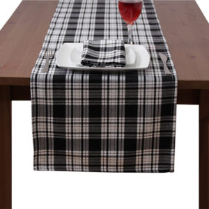 Red and Black Tartan Table Runner