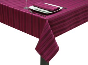Stripe Fuchsia Round Tablecloth